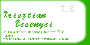 krisztian besenyei business card